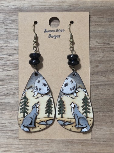 Hand painted laser cut wood - cut,