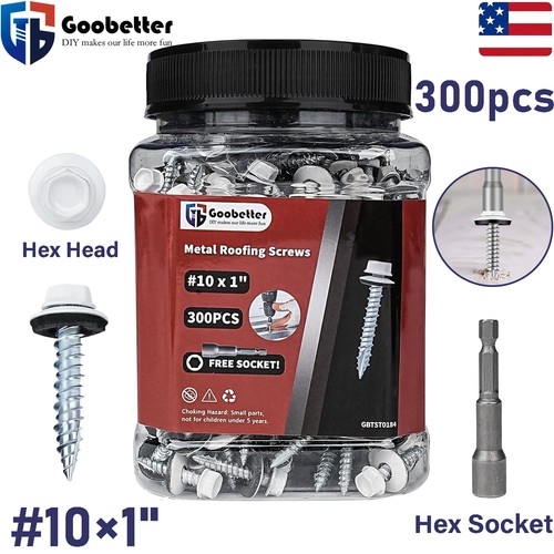 Metal roofing screws 1 - metal, #10×1"