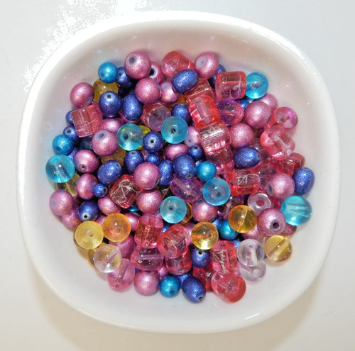 Glitter painted glass - painted, bead