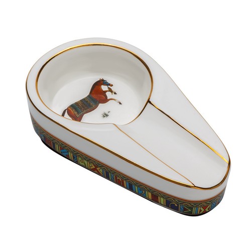 Cigar ashtray ceramic painted - cigar,