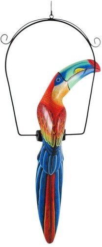 Red toucan hanging art - 25",