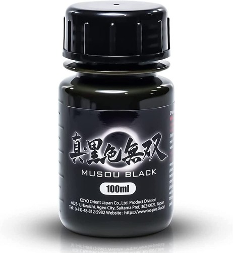 Musou black acrylic paint - black,