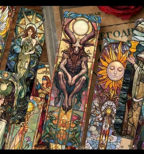 Bookmarks books painted - bookmarks,