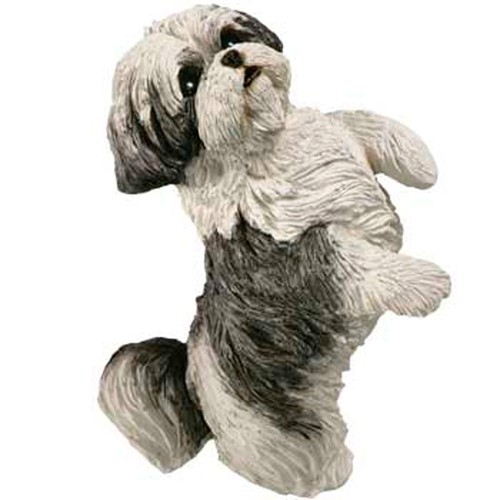 Shih tzu figurine hand - shih, painted