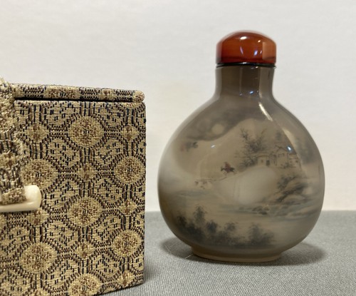 Agate snuff bottle - agate,