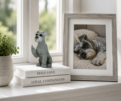Hilarious schnauzer figurine - schnauzer,