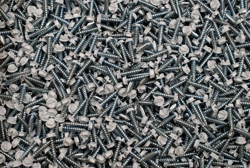 White painted zip screws - (750),