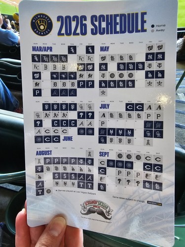 2026 milwaukee brewer - brewer, schedule