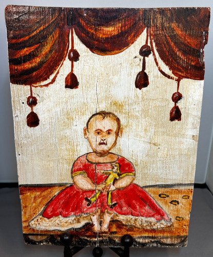 Vintage naive folk art - naive, wooden